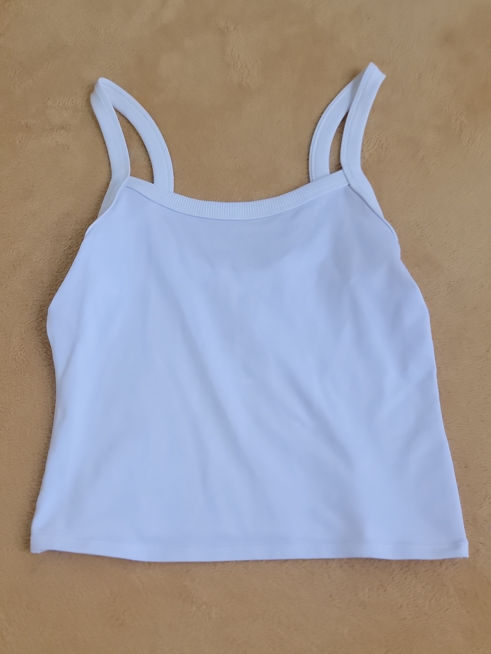ALO Yoga White Double-Strap Tank